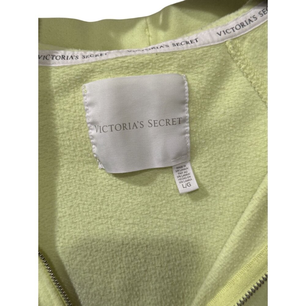 Victorias Secret Yellow Angel Sequin Heart Sweatpants & Hoodie Top L/ bottom M - Picture 8 of 9